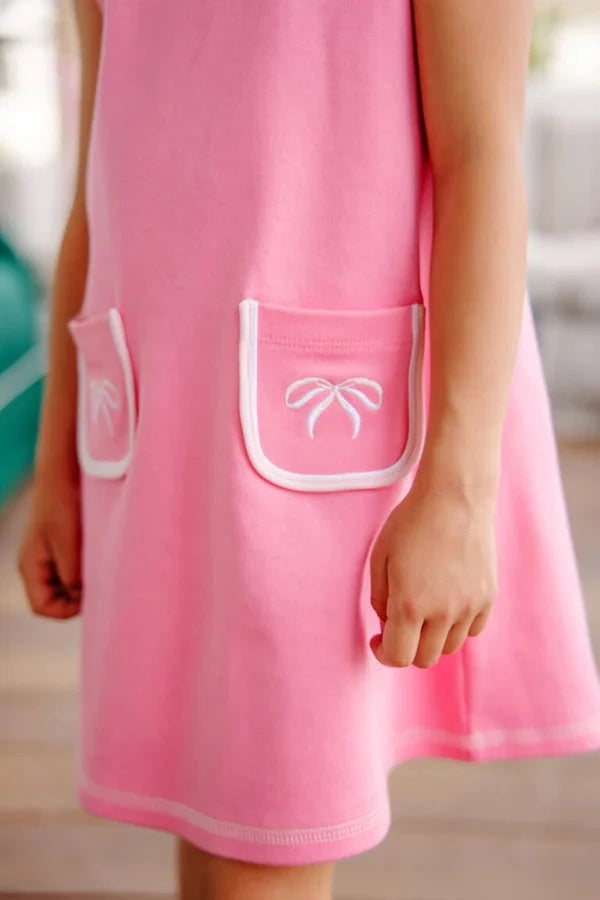 Lizzie's Luxe Leisure Dress - Romany Rose with Bows Girl Dress Beaufort Bonnet 