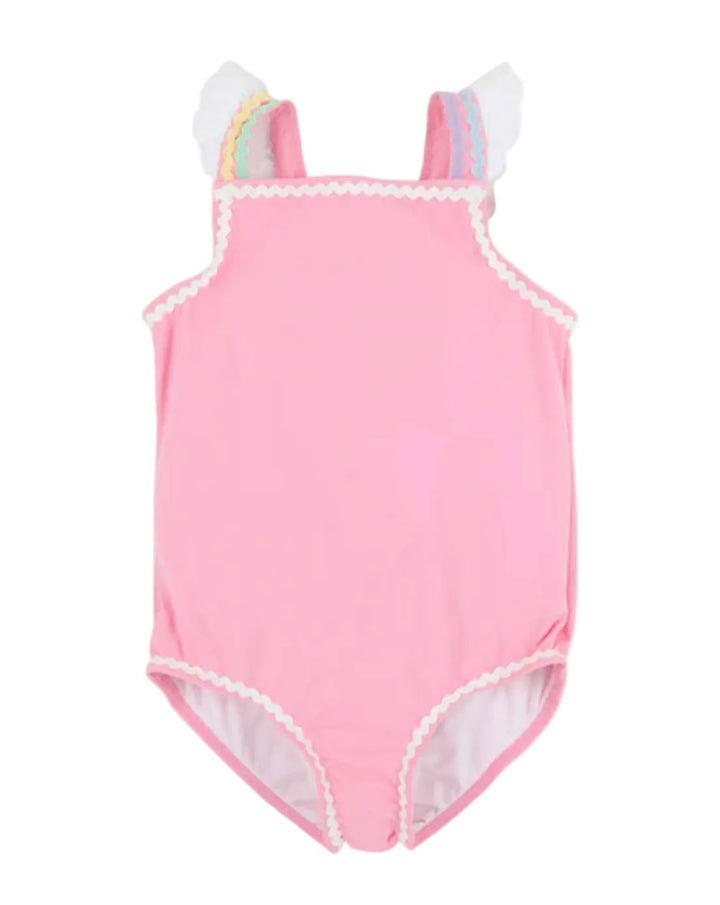 Long Bay Bathing Suit - Hamptons Hot Pink Girl Bathing Suit Beaufort Bonnet 