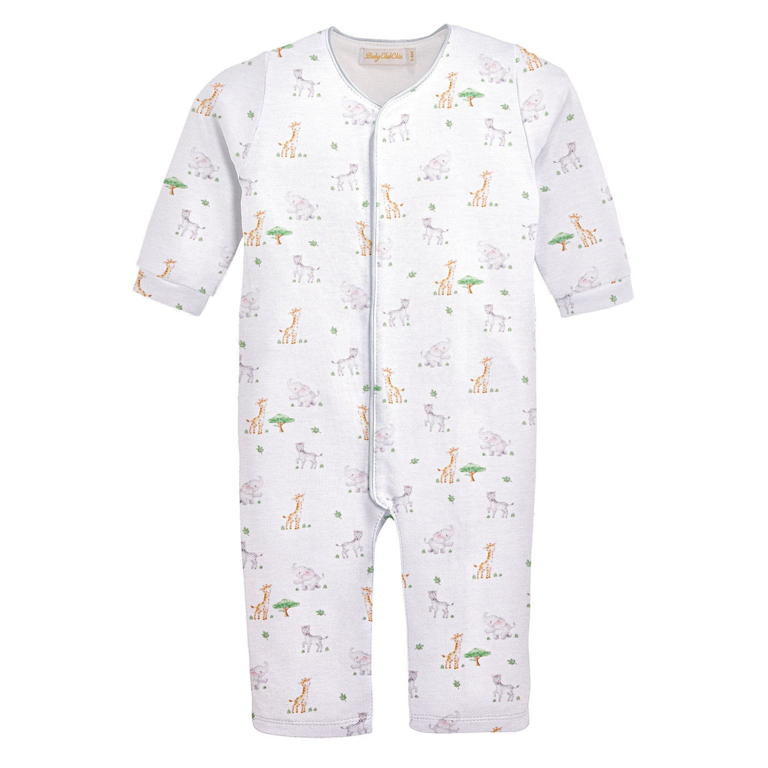 Long Print Romper - Tiny Safari Boy Romper Baby Club Chic 