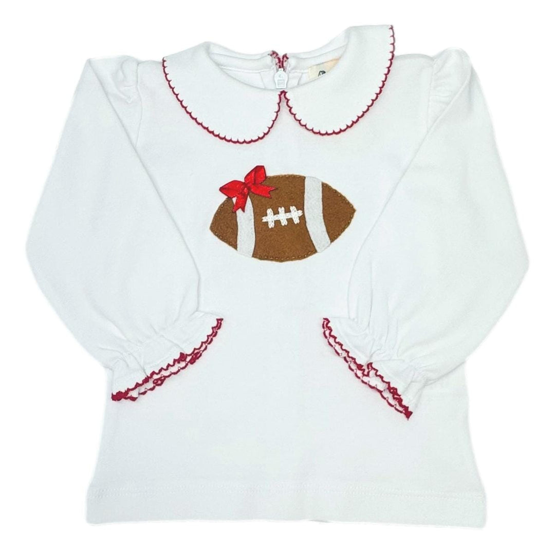 Long Sleeve Blouse - Football with Bow Girl Shirt Luigi 