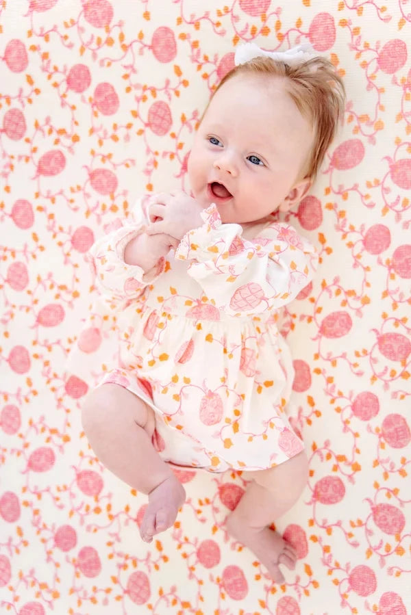 Long Sleeve Daisy Diaper Cover Dress - Gourd-geous Girl Bubble Beaufort Bonnet 