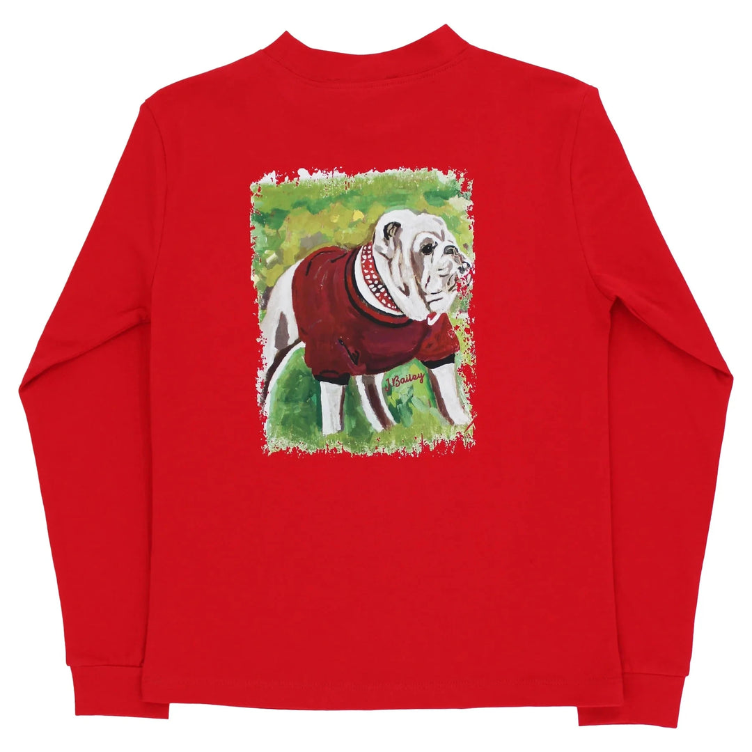 Long Sleeve Logo Tee - Dawg on Red Boy Shirt J Bailey 