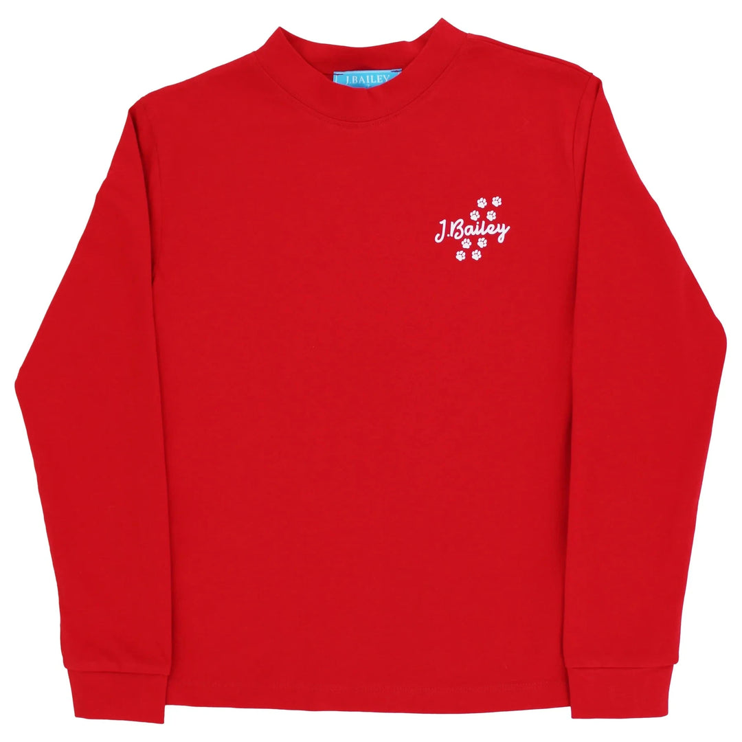 Long Sleeve Logo Tee - Dawg on Red Boy Shirt J Bailey 