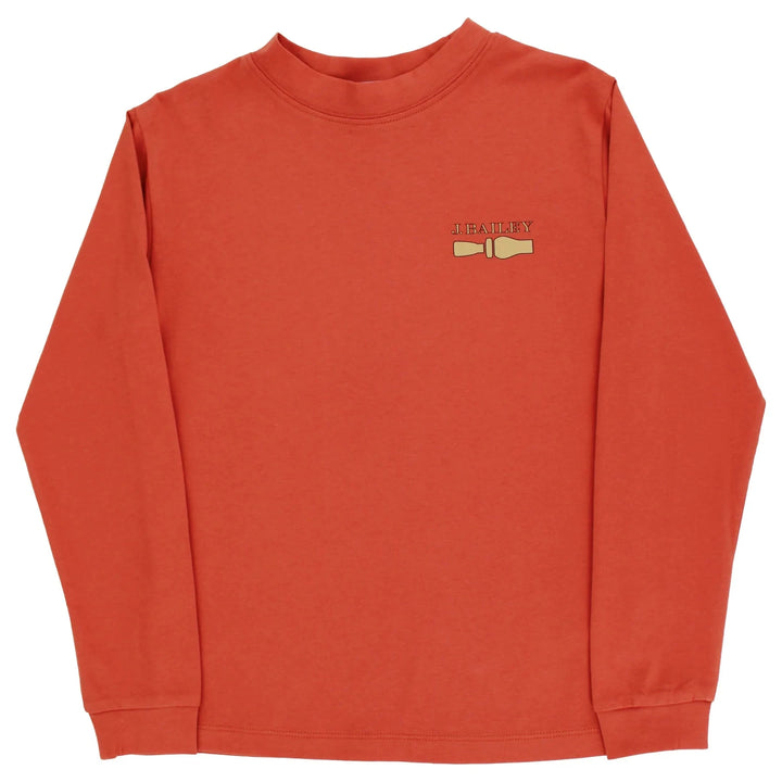 Long Sleeve Logo Tee - Mallard on Rust Boy Shirt J Bailey 