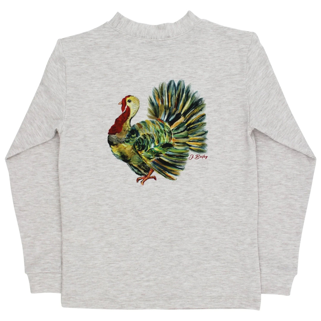 Long Sleeve Logo Tee - Turkey on Oatmeal Boy Shirt J Bailey 