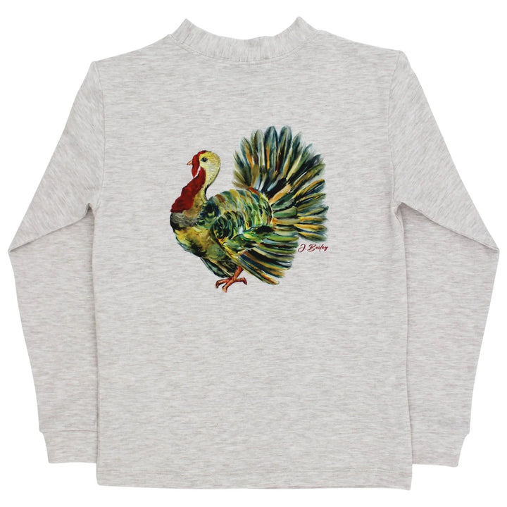 Long Sleeve Logo Tee - Turkey on Oatmeal Boy Shirt J Bailey 