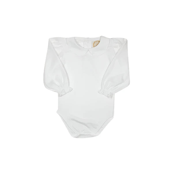 Long Sleeve Maude's Peter Pan Collar Shirt & Onesie - Worth Avenue White Girl Shirt Beaufort Bonnet 0-6m 