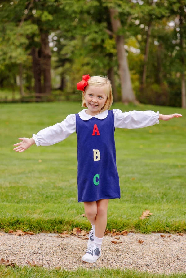 Long Sleeve Maude's Peter Pan Collar Shirt & Onesie - Worth Avenue White Girl Shirt Beaufort Bonnet 