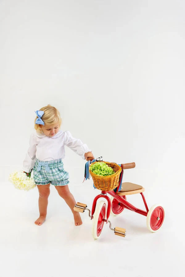 Long Sleeve Maude's Peter Pan Collar Shirt & Onesie - Worth Avenue White Girl Shirt Beaufort Bonnet 