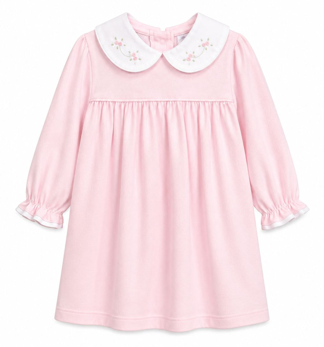 Long Sleeve Round Collar Knit Dress - Tiny Bud Girl Dress Auraluz 