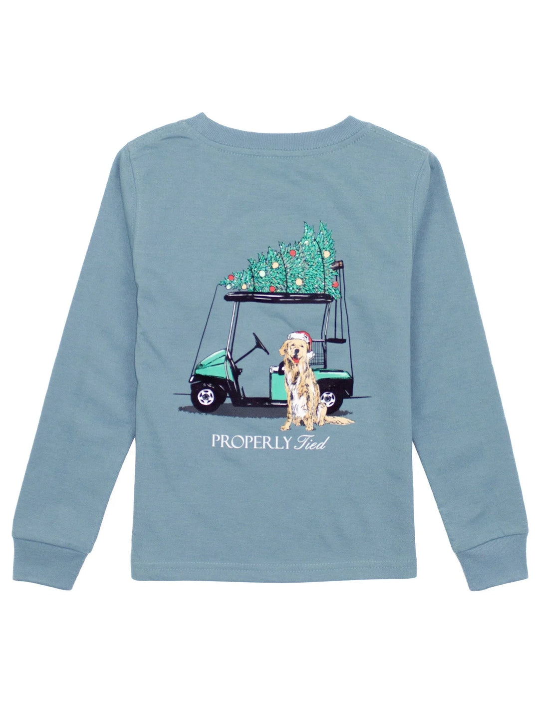 Long Sleeve Tee - Santa's Caddy Boy Shirt Properly Tied 