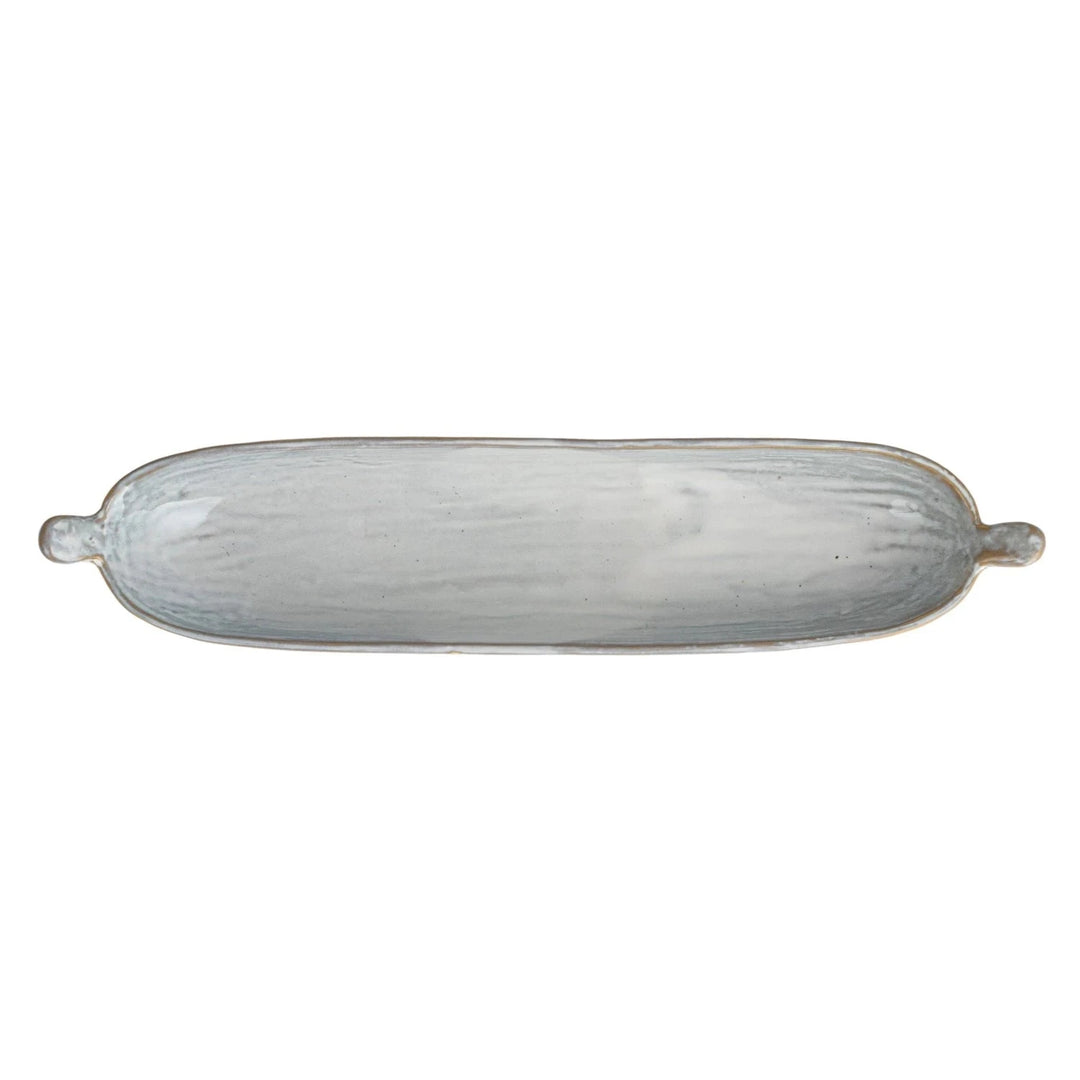 Long Stoneware Dish with Handles Bakeware Creative Co-Op 