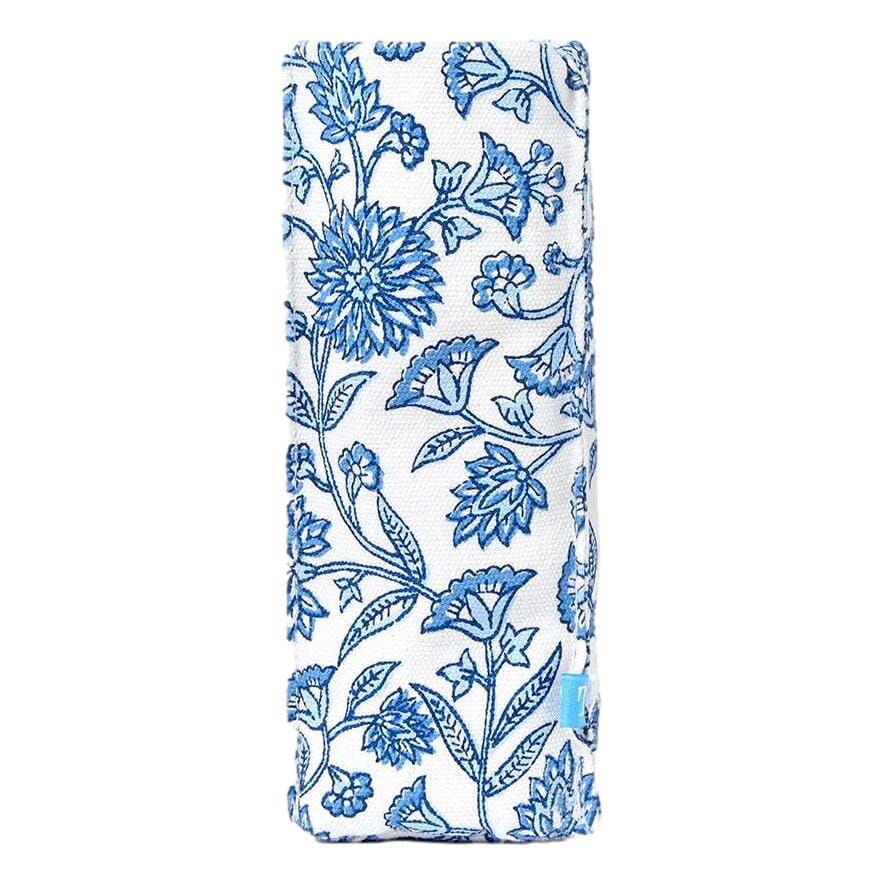 "Looking Good" Blue Block Glasses Case Reading Glasses Two's Company Floral and Vine 