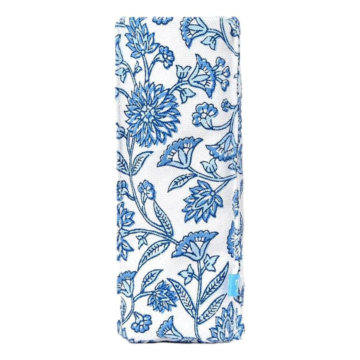 "Looking Good" Blue Block Glasses Case Reading Glasses Two's Company Floral and Vine 