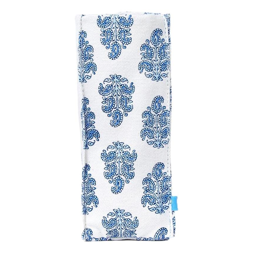 "Looking Good" Blue Block Glasses Case Reading Glasses Two's Company Paisley 
