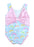 Lottie One Piece Swimsuit - Blue Rainbow Girl Bathing Suit James and Lottie 