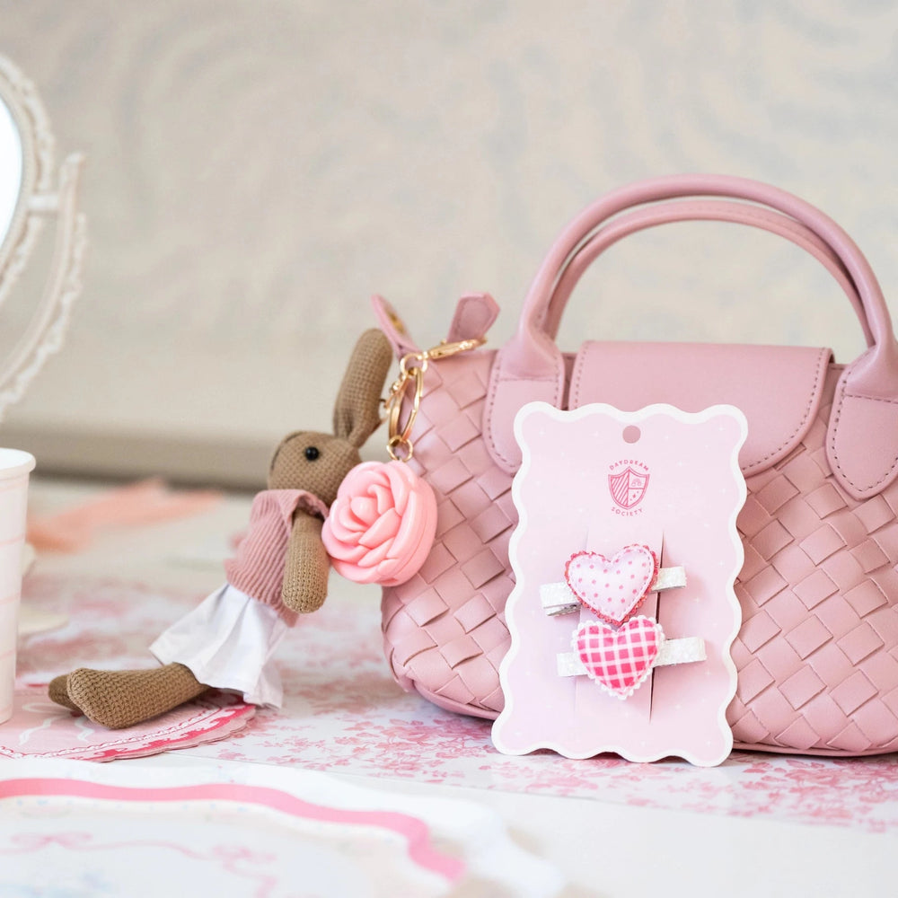 Love Birds Heart Hair Clip Set Girl Hair Accessory Jollity and Co 