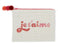 Love is in the Air Hand-Beaded Multipurpose Pouch with Pom Poms Coin Purse Two's Company Je t'aime 