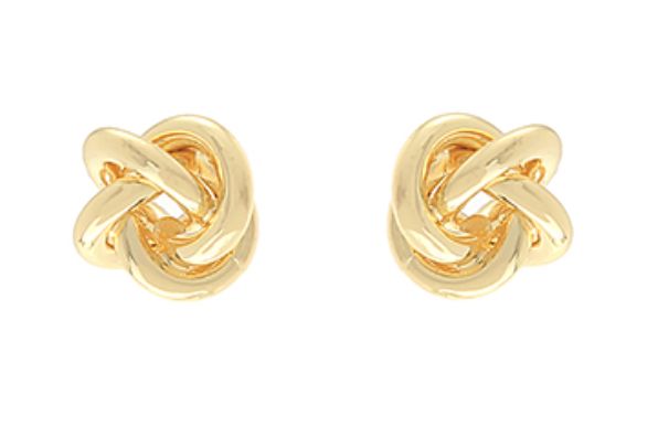 Love Knot Stud Earrings - Gold Womens Earrings Golden Stella 