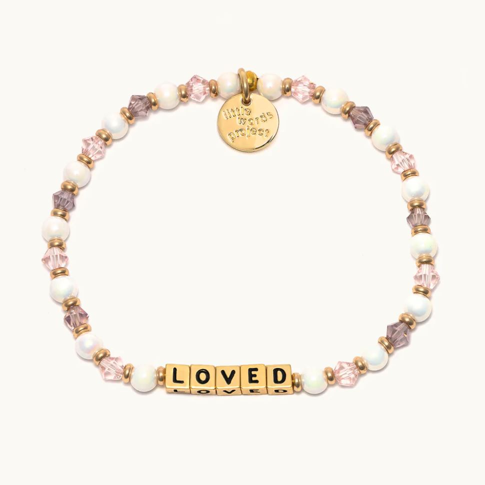 Loved Gold Bracelet Bracelet Little Words Project 
