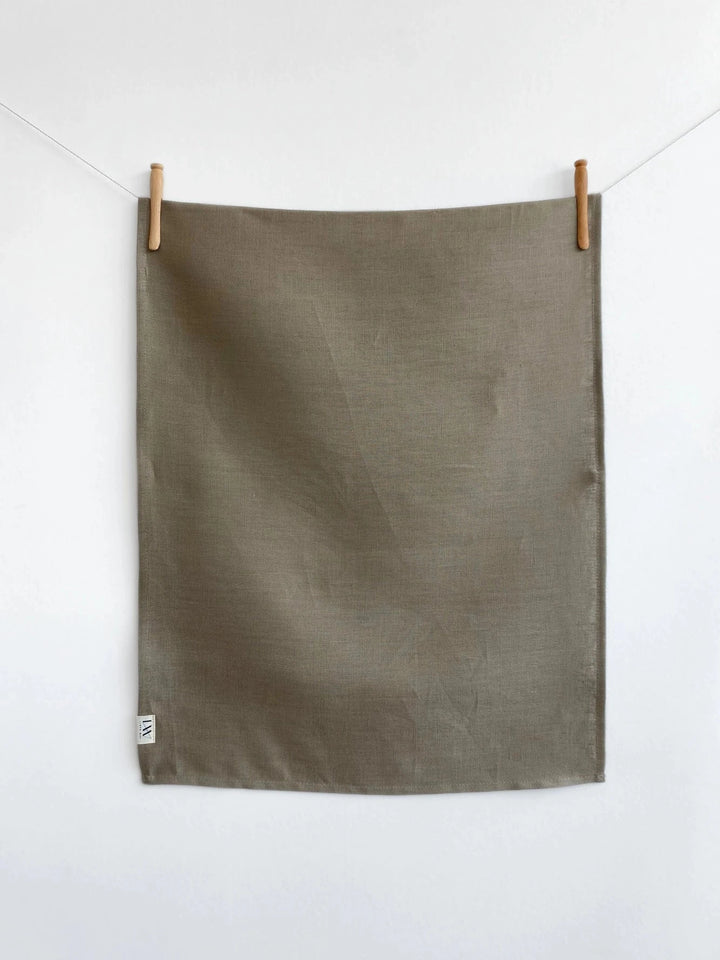 Lumen Linen Tea Towel Tea Towels Linen Way Brown 