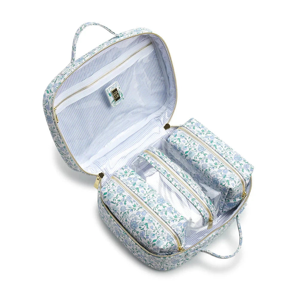 Luxe Cosmetic Case - Hamptons Floral Cosmetic/Accessories Bags TRVL Design 