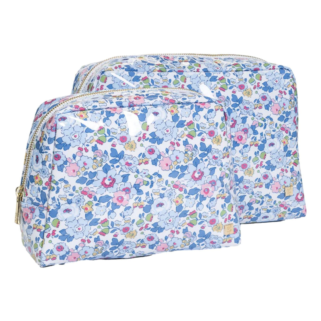 Luxe Gloss Wash Bags - Bridgehampton Floral Cosmetic/Accessories Bags TRVL Design 