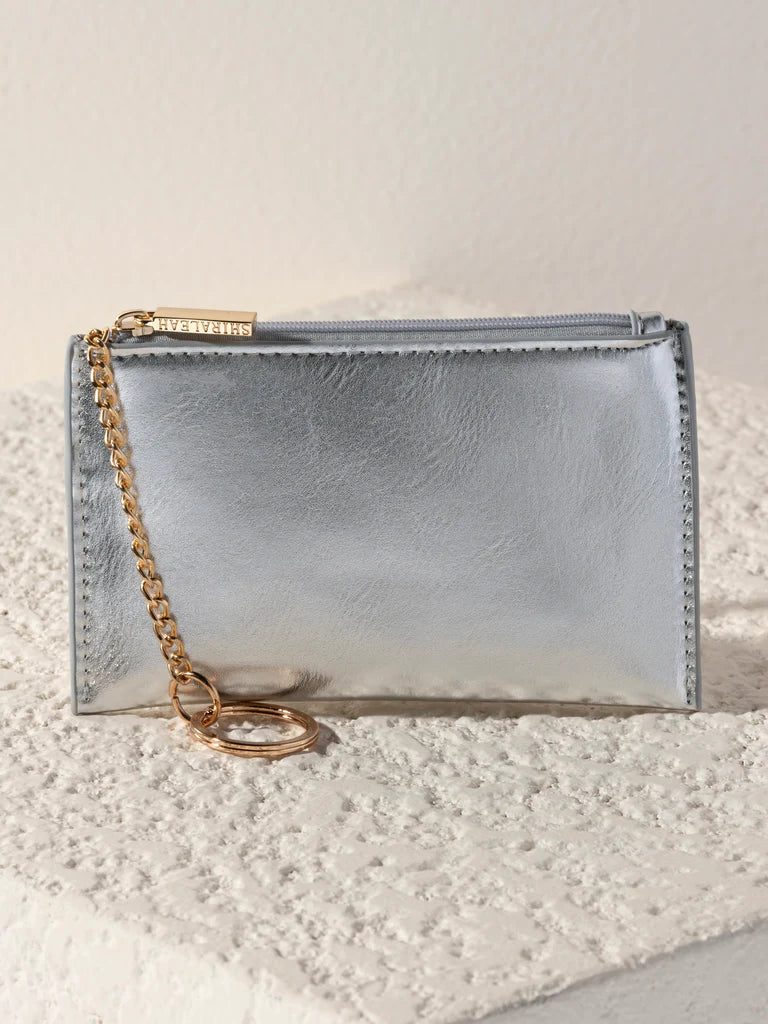 Maddie Card Case - Silver Credit Card Wallet Shiraleah 