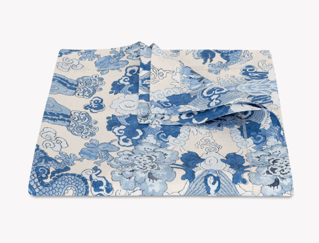 Magic Mountain Tablecloth - Porcelain Blue - 70" x 126" Oblong Tablecloth Matouk 