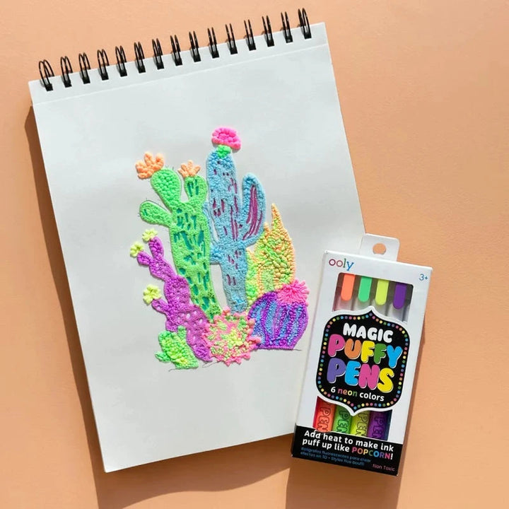 Magic Neon Puff Pens Coloring Supplies Ooly 