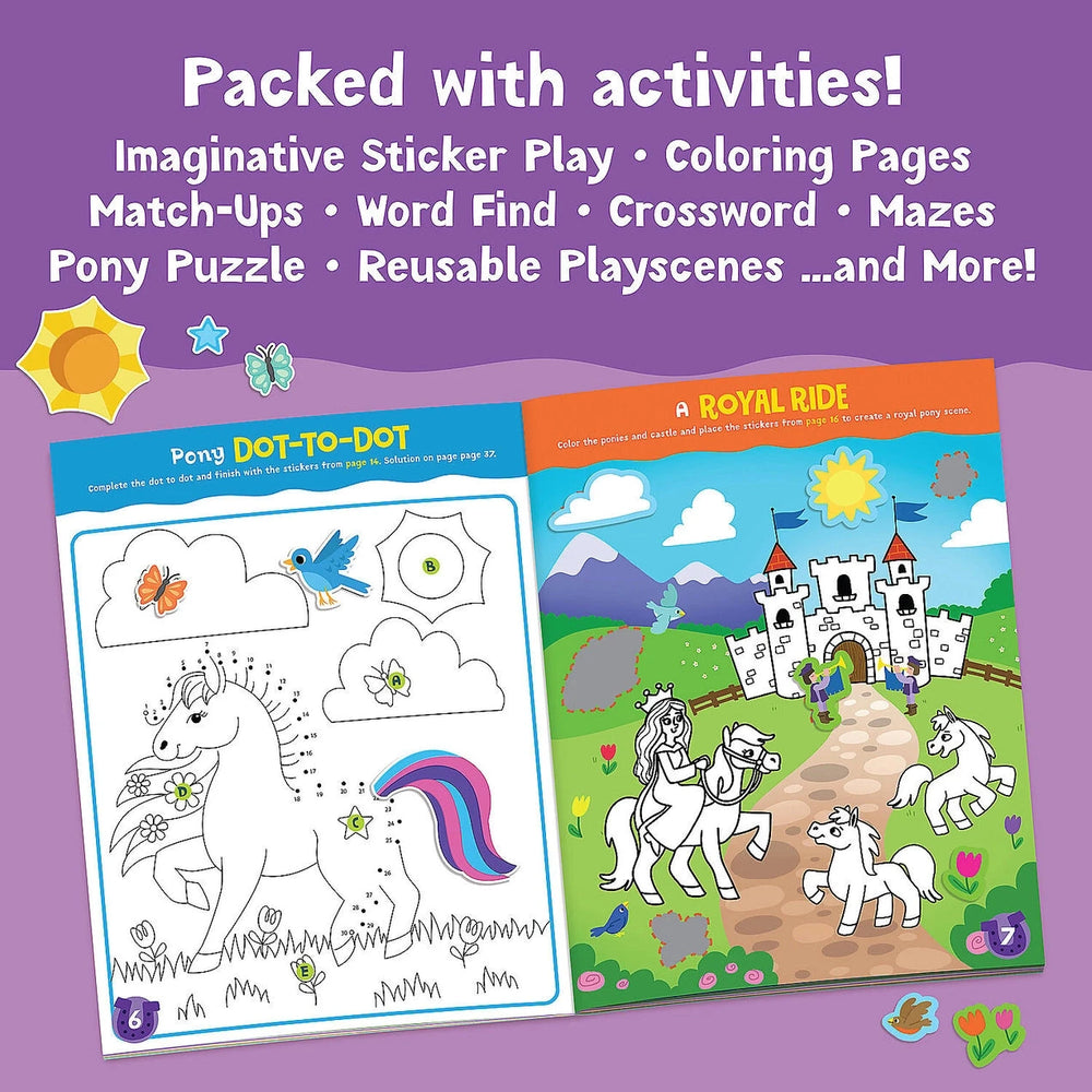 Magical Ponies Sticker Activity Book Book MindWare 