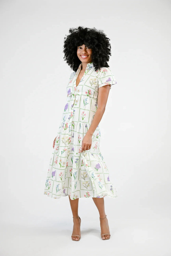 Magnolia Flutter - Botanical Library Womens Dress Victoria Dunn 