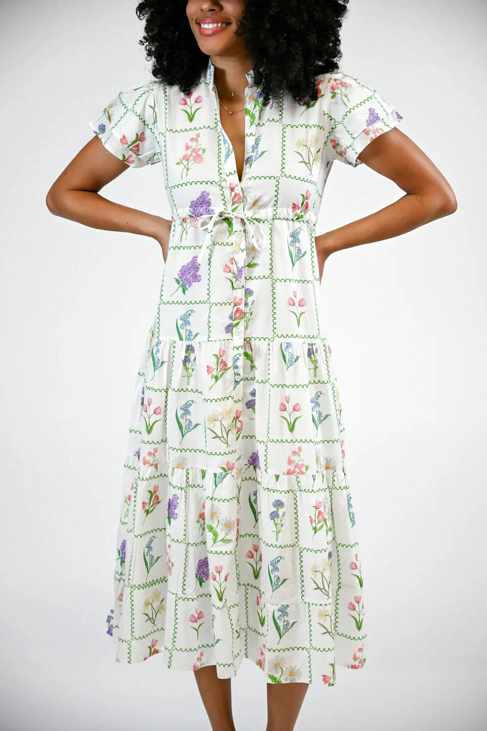 Magnolia Flutter - Botanical Library Womens Dress Victoria Dunn 
