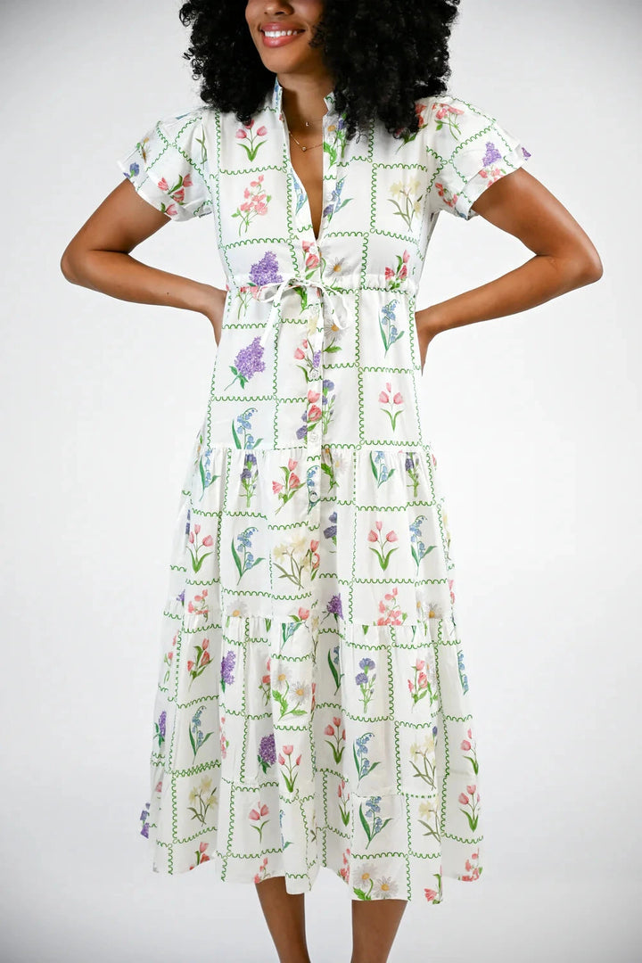 Magnolia Flutter - Botanical Library Womens Dress Victoria Dunn 