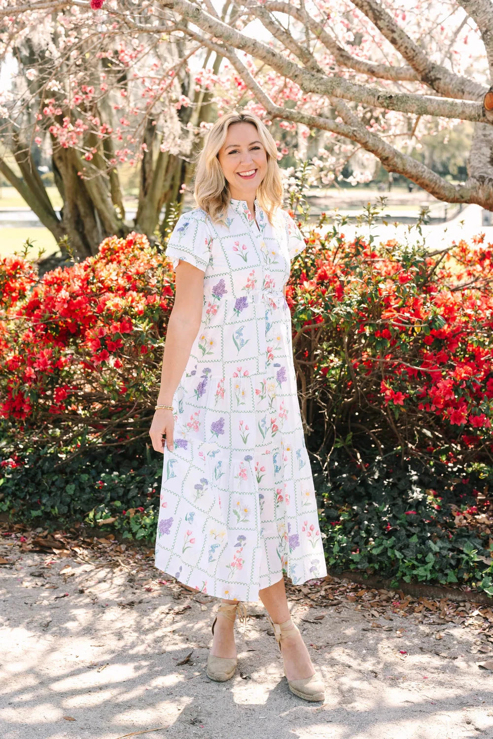 Magnolia Flutter - Botanical Library Womens Dress Victoria Dunn 