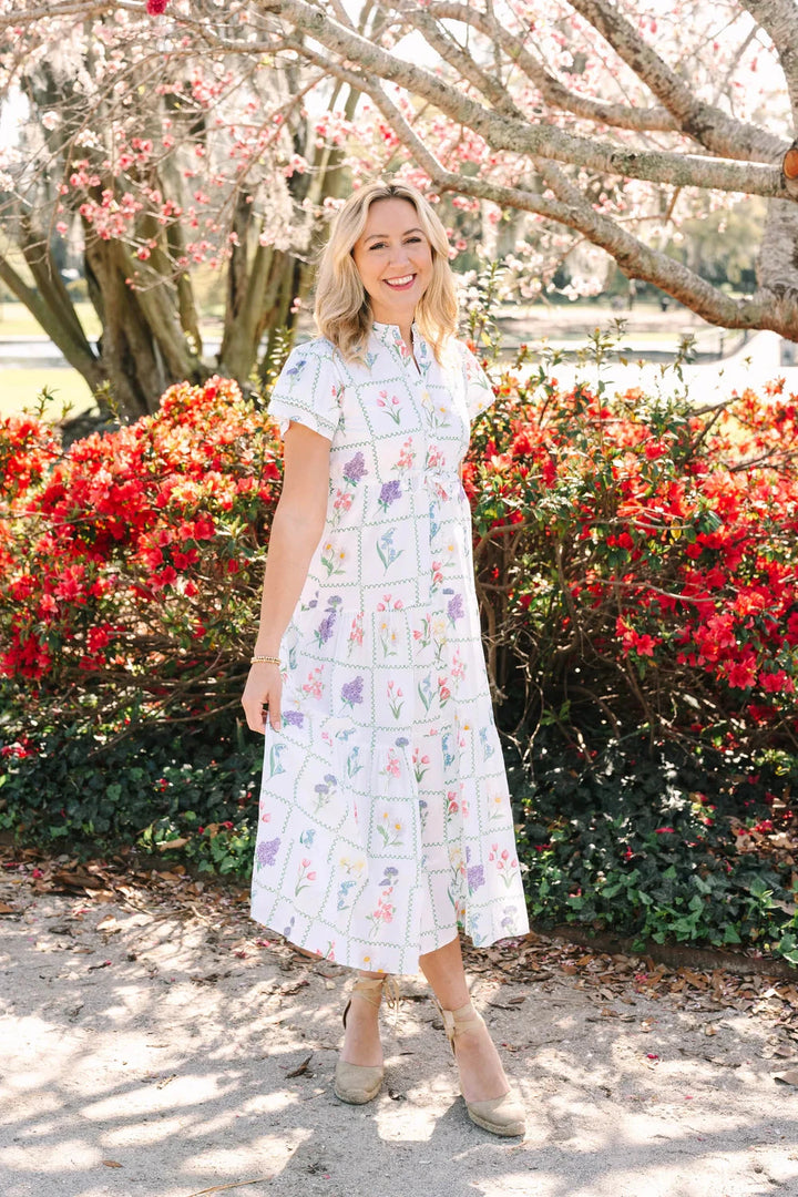 Magnolia Flutter - Botanical Library Womens Dress Victoria Dunn 