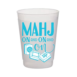 Mahj On and On and On Shatterproof Cups Drinkware Rosanne Beck 