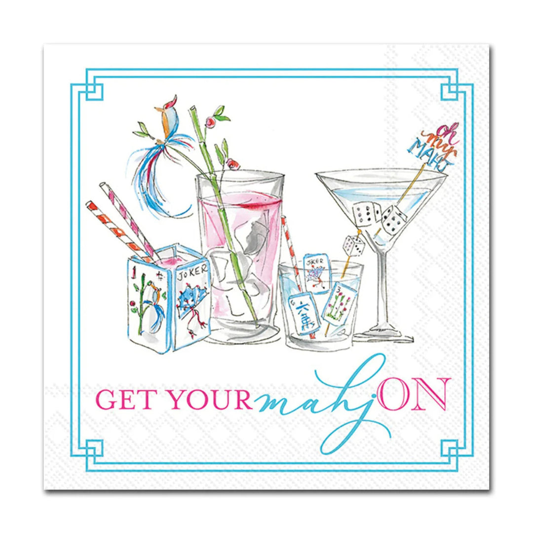 Mahjong Cocktail Party Beverage Napkins Cocktail Napkins Boston International 