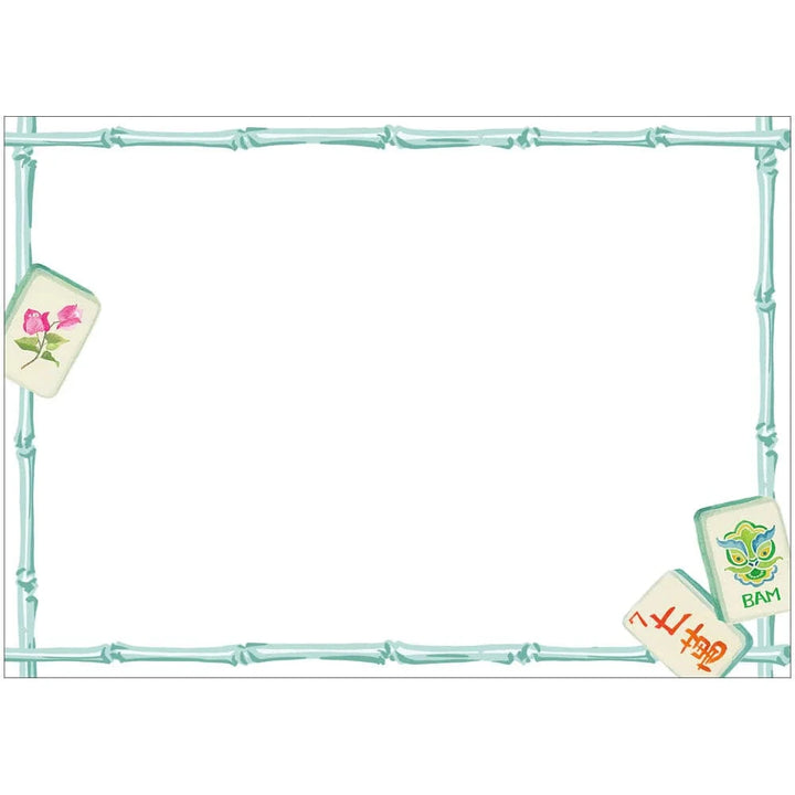 Mahjong Correspondence Cards Stationery Caspari 