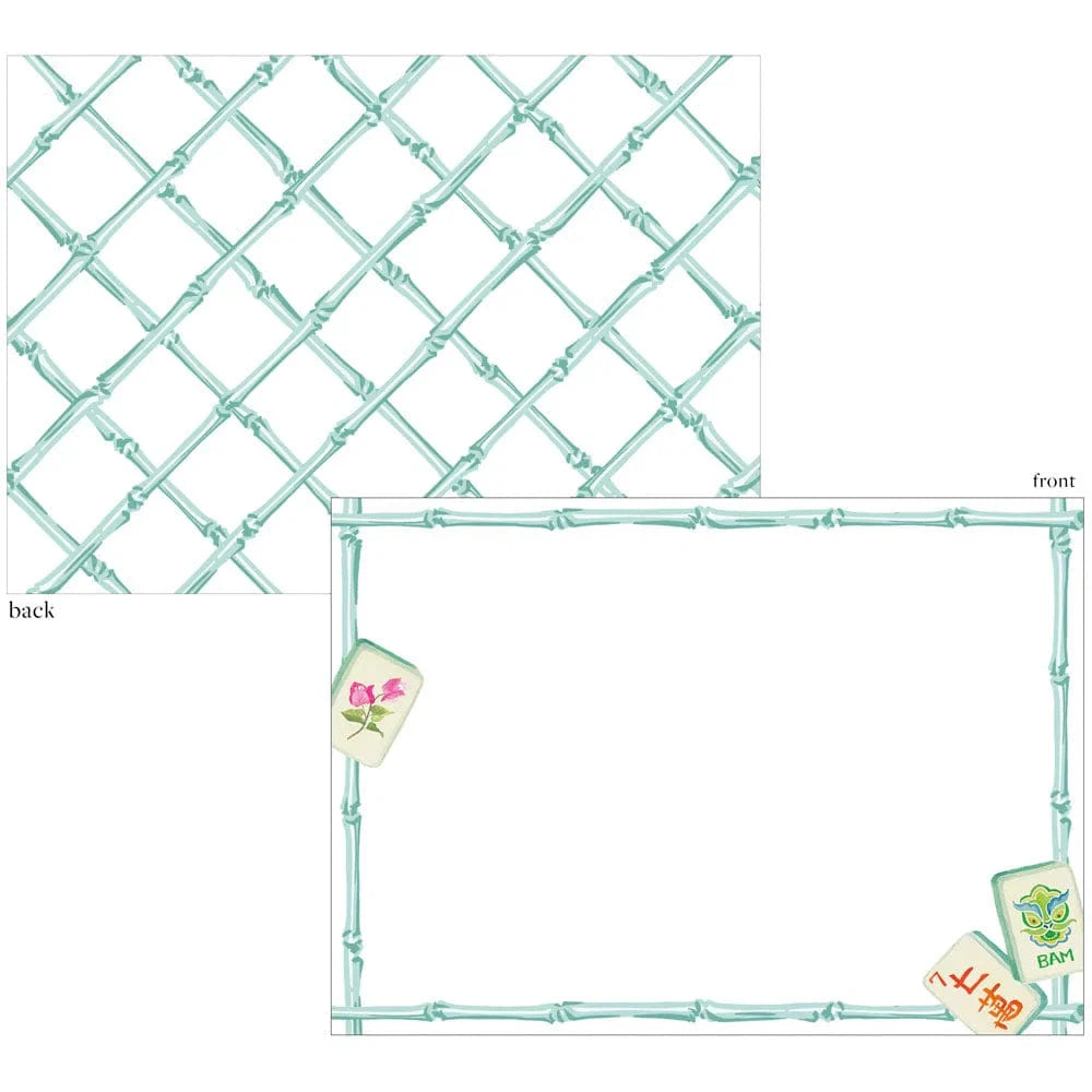 Mahjong Correspondence Cards Stationery Caspari 