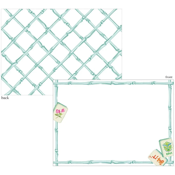 Mahjong Correspondence Cards Stationery Caspari 