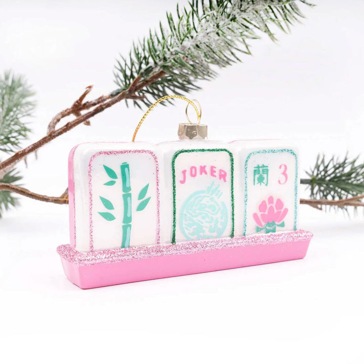 Mahjong Glass Ornament Ornament 8 Oak Lane 