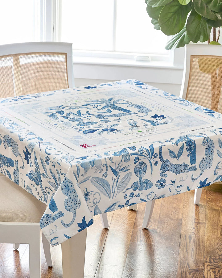 Mahjong Instructional Tablecloth - Amazon Blue Game Oh My Mahjong 