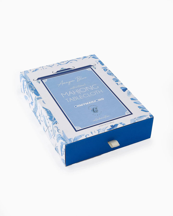 Mahjong Instructional Tablecloth - Amazon Blue Game Oh My Mahjong 
