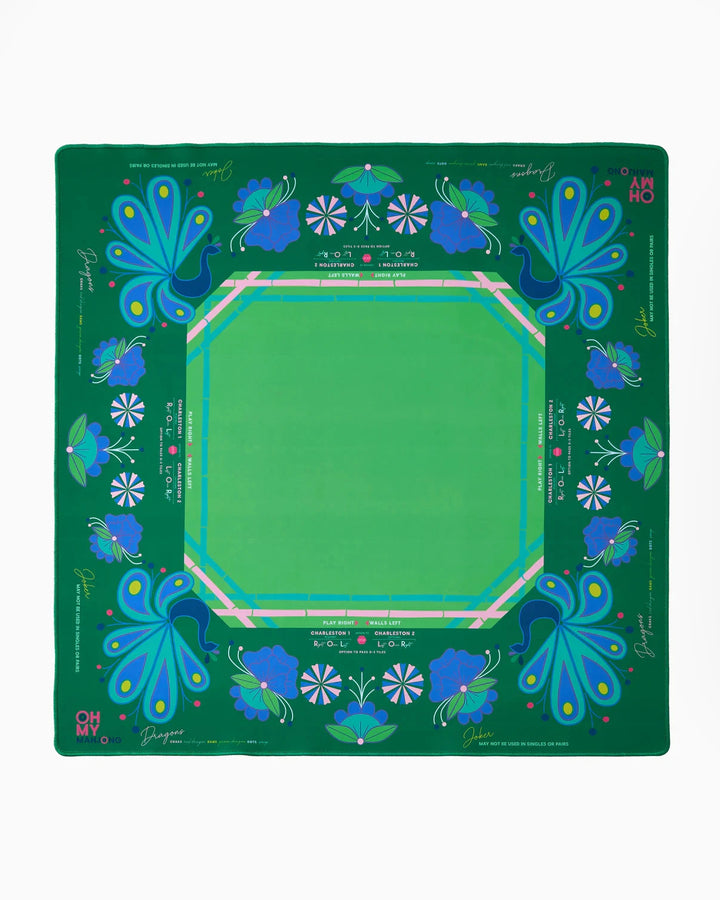 Mahjong Mat - Birdie Green Game Oh My Mahjong 