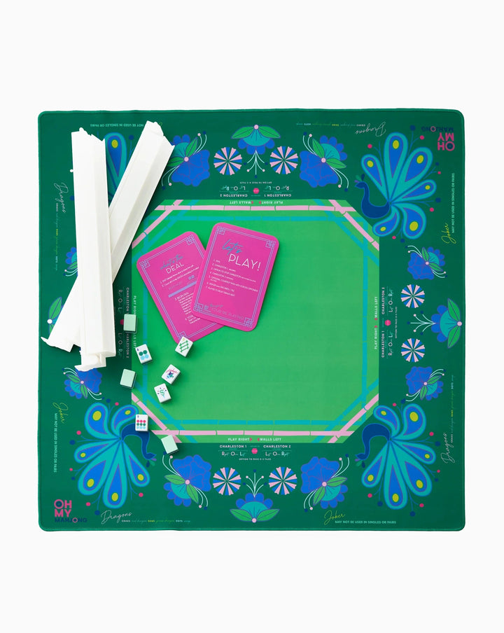Mahjong Mat - Birdie Green Game Oh My Mahjong 