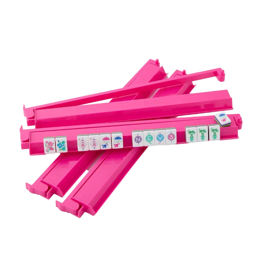 Mahjong Rack & Pusher Set - Hot Pink Game Oh My Mahjong 