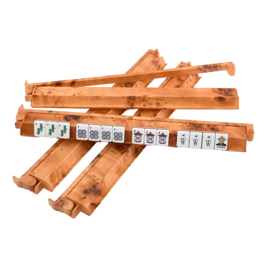 Mahjong Racks & Pushers Set - Burl Game Oh My Mahjong 