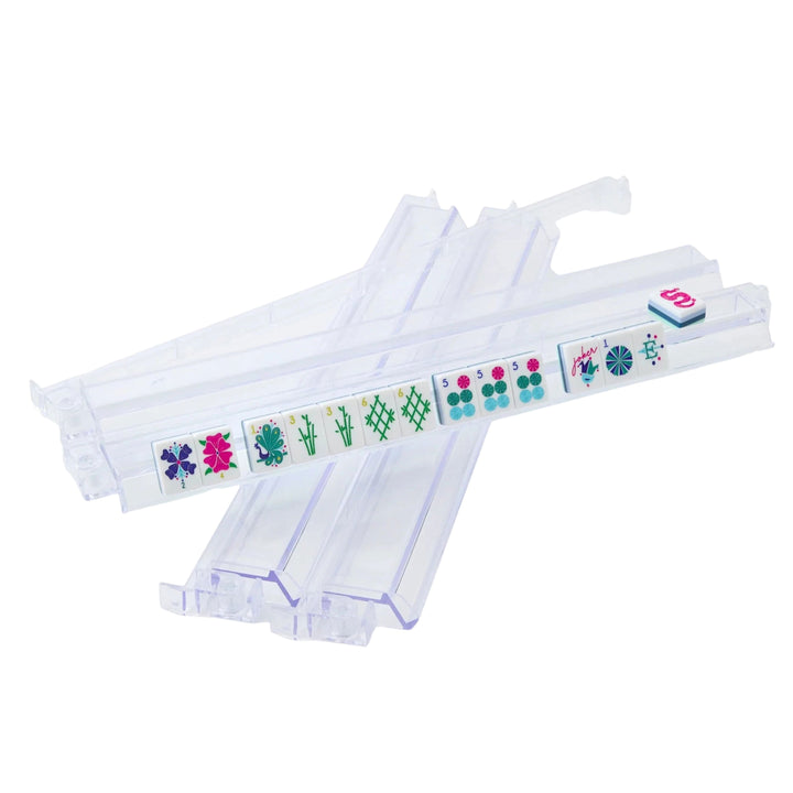 Mahjong Racks & Pushers Set - Clear Acrylic Game Oh My Mahjong 