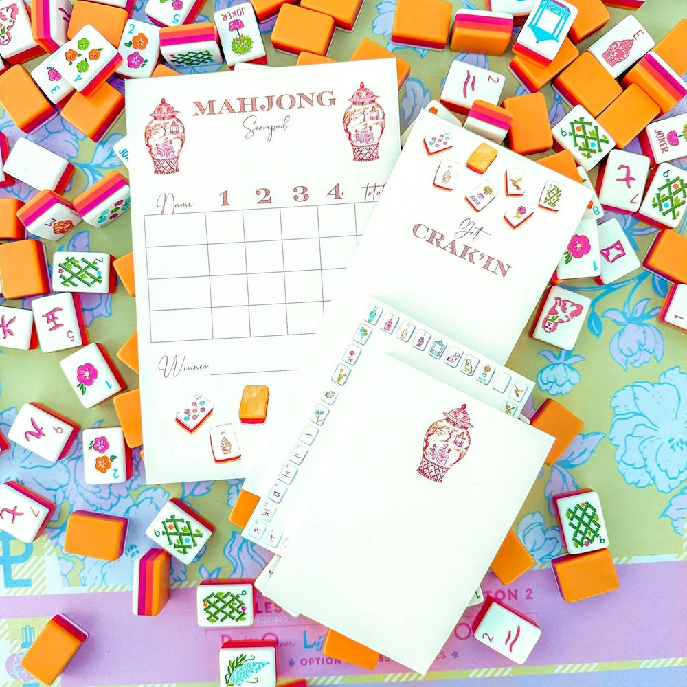 Mahjong Scorecard Pad - Sunset Tiles Stationery Taylor Paladino 